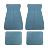 1973 - 1981 Camaro Floor Mats Set, Original GM Style, Light Medium Blue