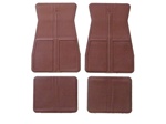 1973 - 1981 Camaro Floor Mats Set, Original GM Style, Dark Red