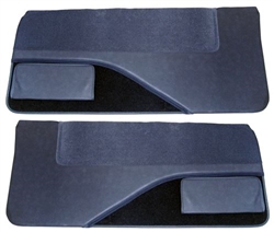 1982 - 1992 Camaro Door Panels Set, Regal Velour with Cut Pile Carpet and Vinyl Map Pockets