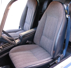 1981 Camaro Standard Interior Front Bucket Seat Covers Set, Millport Cloth with Sierra Grain Vinyl Sides