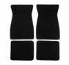 1970 - 1981 Black Front and Rear Floor Mats Set, Carpeted with Grippers, 80/20 LOOP MATERIAL