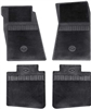 1967 - 1972 Camaro Floor Mats Set, Front and Rear, Rubber with Grippers, Black with Bowtie, OE Style