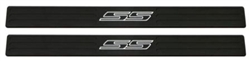 2010 - 2011 Camaro "SS" Logo Door Sill Plates, Two Tone (Black and Chrome)