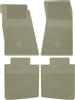 1967 - 1972 Camaro Floor Mats Set, Front and Rear, Rubber with Grippers, Ivy Gold with Bowtie, OE Style