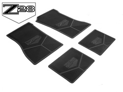 1970 - 1974 CAMARO CUSTOM FLOOR MATS SET, "Z28", Black