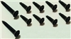 1982 - 1992 Door Jamb Sill Plate Screws Set, Black, 10 Pieces