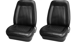 1967 - 1968 Front Bucket Seat Assemblies Set, Standard, Colors, Pre-Assembled, Headrests Not Included, Pair