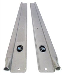 1970 - 1981 Camaro Fisher Door Sill Step Plates, Pair of LH and RH with Rivets