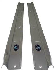 1970 - 1981 Camaro Fisher Door Sill Step Plates, Pair of LH and RH with Rivets