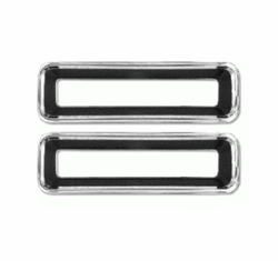 1967 Camaro Tail Light Chrome Bezels Set, Pair