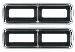 1968 Camaro Tail Light Chrome Bezels Set, Pair OE Style