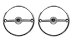 1974 - 1977 Camaro Park Light Lens Trim Bezel Set, Pair