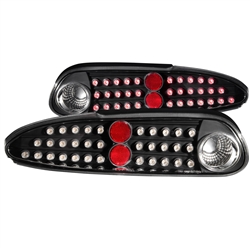 1993 - 2002 Chevrolet Camaro Black LED Tail Light Assembly w/ Clear Lens - Sold in a Pair