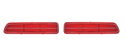 1969 Camaro Tail Light Lens Set, Rally Sport, NEW ULTRA RED CUSTOM, Pair