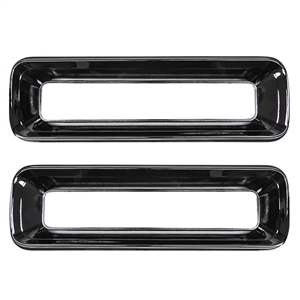 1967 Camaro Custom Gloss All Black Tail Light Bezels Set, Pair