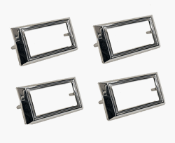 1968 Camaro Marker Light Lens Bezels Set, Front or Rear Side, Chrome, Set of 4