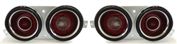 1970 - 1973 Tail Light Lens and Housing Assemblies Set, Complete