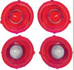 1971 - 1973 Tail Light and Backup Light Lenses Set, Standard, 4 Pieces