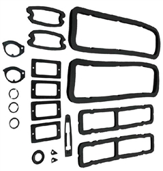 1968 Camaro Exterior Lens Gaskets Set, Standard Grille, Paint and Light Lenses