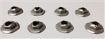 1970 - 1973 Marker Light Lens Mounting Nuts Set, Self-Threading, 8 Pieces