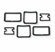 1967 RS Park and Back-up Light Exterior Gaskets Set, Rally Sport, 6 Pieces, Molded Rubber OE Style