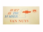 Built By The Number 1 Team, Van Nuys Dash Window Card