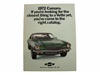 1972 Camaro GM Dealership Showroom Sales Brochure