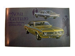 1969 Camaro Dealership Showroom Custom Features and Accessories Manual Book