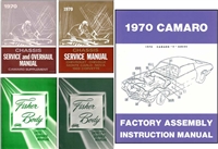1970 Camaro Body, Chassis, Supplements, and Assembly Instruction Manual Book Set, 5 Piece