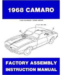 1968 Camaro Factory Assembly Instruction Manual Book