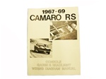 1967 - 1969 Camaro Rally Sport Headlight and Console Gauge Wiring Diagram Manual