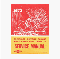 1972 Camaro CHASSIS Service Manual Book