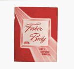 1971 Camaro Fisher Body Service Manual Book