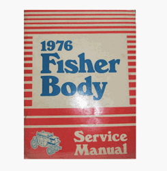 1976 Camaro Fisher Body Service Manual Book