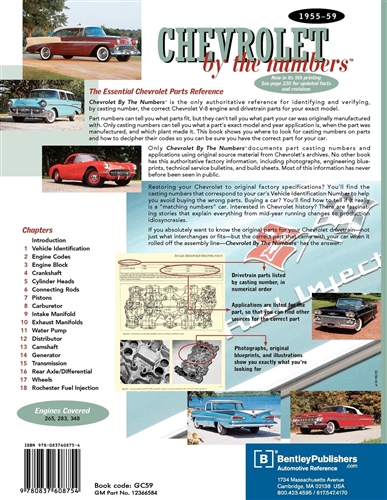 1955 - 1959 Book, Chevrolet by the Numbers