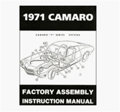 1971 Camaro Factory Assembly Instruction Manual Book