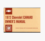1972 Camaro Glove Box Owner Manual