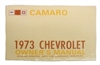 1973 Camaro Glove Box Owners Manual