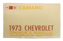 1973 Camaro Glove Box Owners Manual