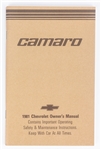 1981 Camaro Glove Box Owner Manual