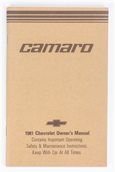 1981 Camaro Glove Box Owner Manual
