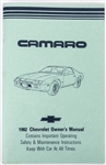 1982 Camaro Glove Box Owners Manual