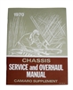 1970 Camaro Chassis Service Manual, Additional Supplement