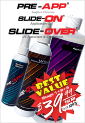 PRE-APP® Cleaner, SLIDE-ON® Application Gel & SLIDE-OVER® UV Protectant / Conditioner 3 Stage Kit for Stripes, Decals, and Stencils