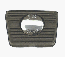 1967 - 1981 Brake Pedal Pad Rubber Cover, Manual Transmission with Disc Brake Insert