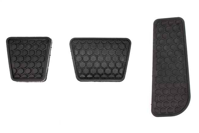1982 - 1992 Camaro Gas, Brake, and Clutch Pedal Pad Cover Set for Manual Transmission with Hexagon Clutch Pad