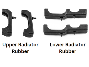 1982 - 1992 Camaro Radiator Rubber Insulator Pad Set, Upper and Lower Set of 4