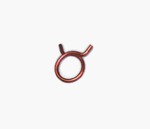 1967 - 1968 Camaro Heater Hose Clamp, Wire Ring Pinch Squeeze Style, RED 3/4 Inch Each
