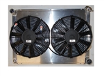 1967 - 1969 Aluminum Radiator, Griffin Performance Direct Fit Unit Combo Kit with Shroud and Fans. 26.24 x 18.63 GM Outlets,