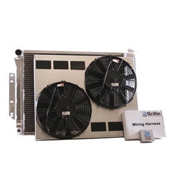 1967 - 1969 BB Big Block Aluminum Radiator, Griffin Performance Exact Fit Unit Combo Kit with Shroud and Fans.